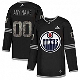 Customized Men's Oilers Any Name & Number Black Shadow Logo Print Adidas Jersey,baseball caps,new era cap wholesale,wholesale hats
